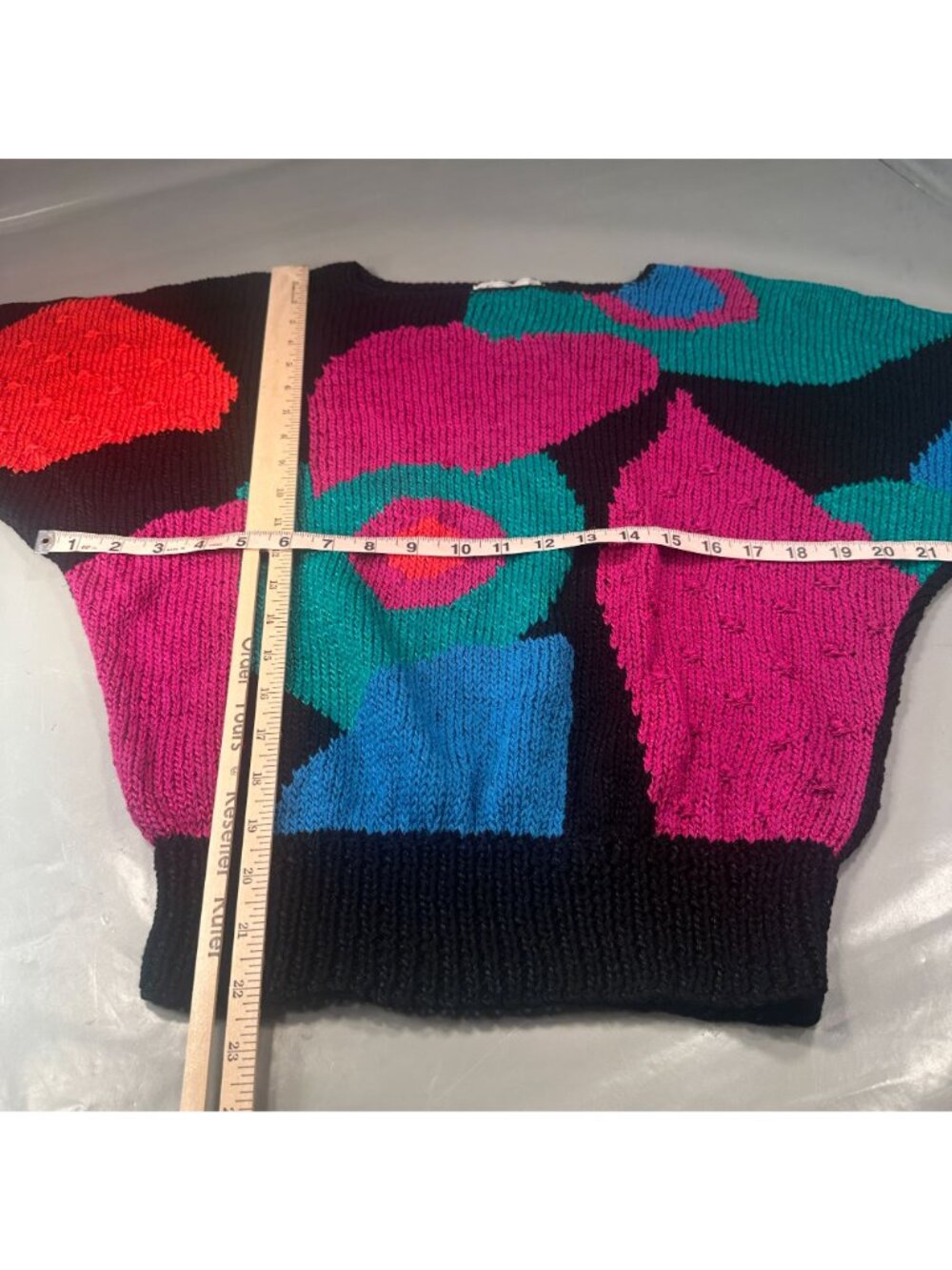 Nannell Sweater Womens Vintage 90s Full House Pullover Hand Knit Wool Blend - Picture 8 of 11